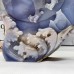 Natural blue chalcedony casting carving large flying eagle catching fishes gemstone statue agate carvings eagles sculpture