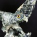 Amazing 16.4'' Crystal Eagle Sculpture Nine Dragon Jade Eagle Hand Carved Collection Animal Figurines Crystal Healing Decor