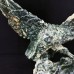 Amazing 16.4'' Crystal Eagle Sculpture Nine Dragon Jade Eagle Hand Carved Collection Animal Figurines Crystal Healing Decor