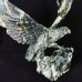 Amazing 16.4'' Crystal Eagle Sculpture Nine Dragon Jade Eagle Hand Carved Collection Animal Figurines Crystal Healing Decor