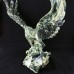 Amazing 16.4'' Crystal Eagle Sculpture Nine Dragon Jade Eagle Hand Carved Collection Animal Figurines Crystal Healing Decor