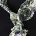 Amazing 16.4'' Crystal Eagle Sculpture Nine Dragon Jade Eagle Hand Carved Collection Animal Figurines Crystal Healing Decor