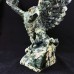 Amazing 16.4'' Crystal Eagle Sculpture Nine Dragon Jade Eagle Hand Carved Collection Animal Figurines Crystal Healing Decor