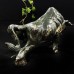 Giant 21.7kg Crystal Cattle Statue Nine Dragon Jade Cow Polished Hand Carved Figurines Reiki Healing Home & Office Decor