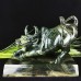 Giant 11.2kg Crystal Cattle Nice Carved Nine Dragon Jade Office OX Statue Animal Figurines Crystal Reiki Healing Decoration