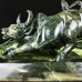 Giant 11.2kg Crystal Cattle Nice Carved Nine Dragon Jade Office OX Statue Animal Figurines Crystal Reiki Healing Decoration