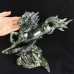 Giant 15.6'' Crystal Horse Statue Nine Dragon Jade Running Horse Carved Animal Statue Reiki Healing Energy Collectable Decor