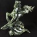 Giant 15.6'' Crystal Horse Statue Nine Dragon Jade Running Horse Carved Animal Statue Reiki Healing Energy Collectable Decor