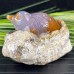 4.8'' Crystal Birds Chalcedony Jasper Geode Carving Birds Statue Sculpture Healing Polished Stone Collection Decoration Gift