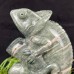 5‘’ Crystal Animal Nine Dragon Jade Chameleon Hand Carved Animal Statue Art Crafts Decoration