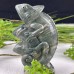 5‘’ Crystal Animal Nine Dragon Jade Chameleon Hand Carved Animal Statue Art Crafts Decoration