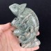 5‘’ Crystal Animal Nine Dragon Jade Chameleon Hand Carved Animal Statue Art Crafts Decoration