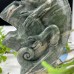 5‘’ Crystal Animal Nine Dragon Jade Chameleon Hand Carved Animal Statue Art Crafts Decoration