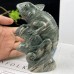 5‘’ Crystal Animal Nine Dragon Jade Chameleon Hand Carved Animal Statue Art Crafts Decoration