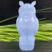 Gemstone Owl Blue Chalcedony Owl Carved Animal Quartz Crystal Crafts Polished Stone Reiki Healing Decoation