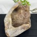 Crystal Geode Owl Chalcedony Jasper Owl Statue Quartz Crytsal Hand Carved Owl Animal Figurines Reiki Healing