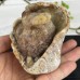 Crystal Geode Owl Chalcedony Jasper Owl Statue Quartz Crytsal Hand Carved Owl Animal Figurines Reiki Healing