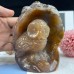 4.6 inches Chalcedony Jasper Owl Statue Nice Geode Crystal Owl