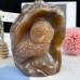 4.6 inches Chalcedony Jasper Owl Statue Nice Geode Crystal Owl