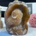 4.6 inches Chalcedony Jasper Owl Statue Nice Geode Crystal Owl