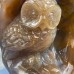 4.6 inches Chalcedony Jasper Owl Statue Nice Geode Crystal Owl