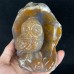 4.6 inches Chalcedony Jasper Owl Statue Nice Geode Crystal Owl