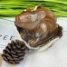 4'' Natural Crystal Chalcedony Jasper Squirrel Carved Animal Statue Home Decoration Art Crafts Collectible Reiki Healing