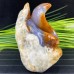 4'' Crystal  Carved Cobra Chalcedony Jasper Snake Hand Carved Animal Statue Art Crafts Home Decor Gift Energy Healing