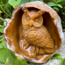 4.9" Chalcedony Geode Owl Sculpture Crystal Owl Statue