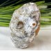 5.0" Quartz Rock Crystal Snake, Chalcedony Jasper Snake Sculpture, Reki Healing Craft