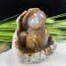 4.7‘ Quartz Rock Crystal Monkey Sculpture, Reki Healing Home Decor Statue, Gift for Man