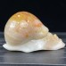 3.2''Chalcedony Jasper Snail Hand Carved Rose Quartz Crystals Reiki Healing Gifts Home Office Decoration