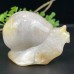 2.6''Chalcedony Jasper Snail Hand Carved Rose Quartz Crystals Reiki Healing Gifts Home Office Decoration