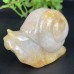 2.6''Chalcedony Jasper Snail Hand Carved Rose Quartz Crystals Reiki Healing Gifts Home Office Decoration