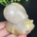 2.6''Chalcedony Jasper Snail Hand Carved Rose Quartz Crystals Reiki Healing Gifts Home Office Decoration