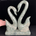 10.58kg Crystal Couple Swan Statue Nine Dragon Jade Animal Polished Hand Carved Figurines Reiki Healing Home & Office Decor