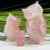 Rose Quartz Carved Carystal Owl Statue Owl Family 3PC Crystal Owl Sculpture for Home Decor