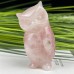 Rose Quartz Carved Carystal Owl Statue Owl Family 3PC Crystal Owl Sculpture for Home Decor