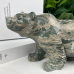 7.6LB Nine Dragon Jade Carved Crystal Polar Bear Craft 9 inches Crystal Bear Carvings