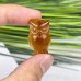 DO-Cute Carnelian Owls Carvings, Natural Hand Carved Crystal Owls Statue for Home Decor