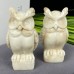 DO-Ivory Jade Carved Crystal Owl Statue, Home Decor Owl Carvings