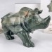 Crystal Animal  Nine Dragon Jade Rhinoceros Hand Carved Animal Statue Art Crafts Decoration