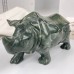 Crystal Animal  Nine Dragon Jade Rhinoceros Hand Carved Animal Statue Art Crafts Decoration