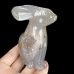 3.5“ Natural Amethyst Geode Agate Crystal Rabbite Cute Hand Carved Decoration Healing Dainty Cute