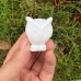 DO-Mini White Chalcedony Carved Crystal Owl, Home Decor Collection of Owl Sculpture