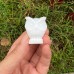 DO-Mini White Chalcedony Carved Crystal Owl, Home Decor Collection of Owl Sculpture