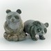 3.0“ Nine Dragon Jade Carved Crystal Panda, Panda Carvings for Home Decor