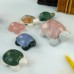 Natural Carved Crystal Tortoise, Reki Healing Crystal Turtle for Home Decor