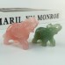 Mini Crystal Elephant Carving, Reki Healing Crystal Elephant Crystals for Home Decor