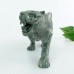 Huge 9.0" Nine Dragon Jade Carved Crystal Leopard, Amazing Leopard Sculpture for Home Decor